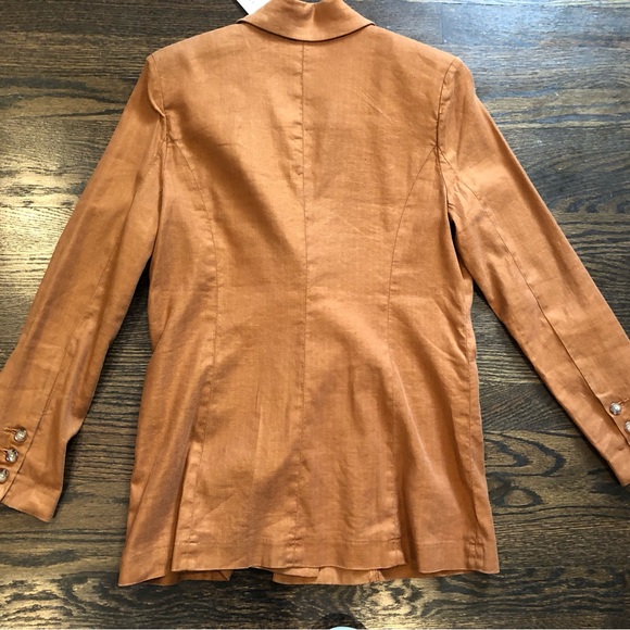 Evereve: Alexa Double Breasted Blazer. XS. Carmel Cafe. Brand new with tags! - Picture 5 of 7